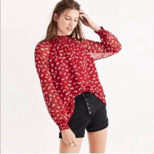 Madewell Mistlight Mockneck Top Seattle Floral